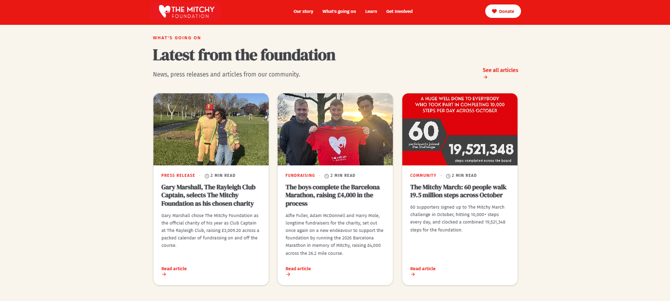 Latest from the foundation — news and press releases