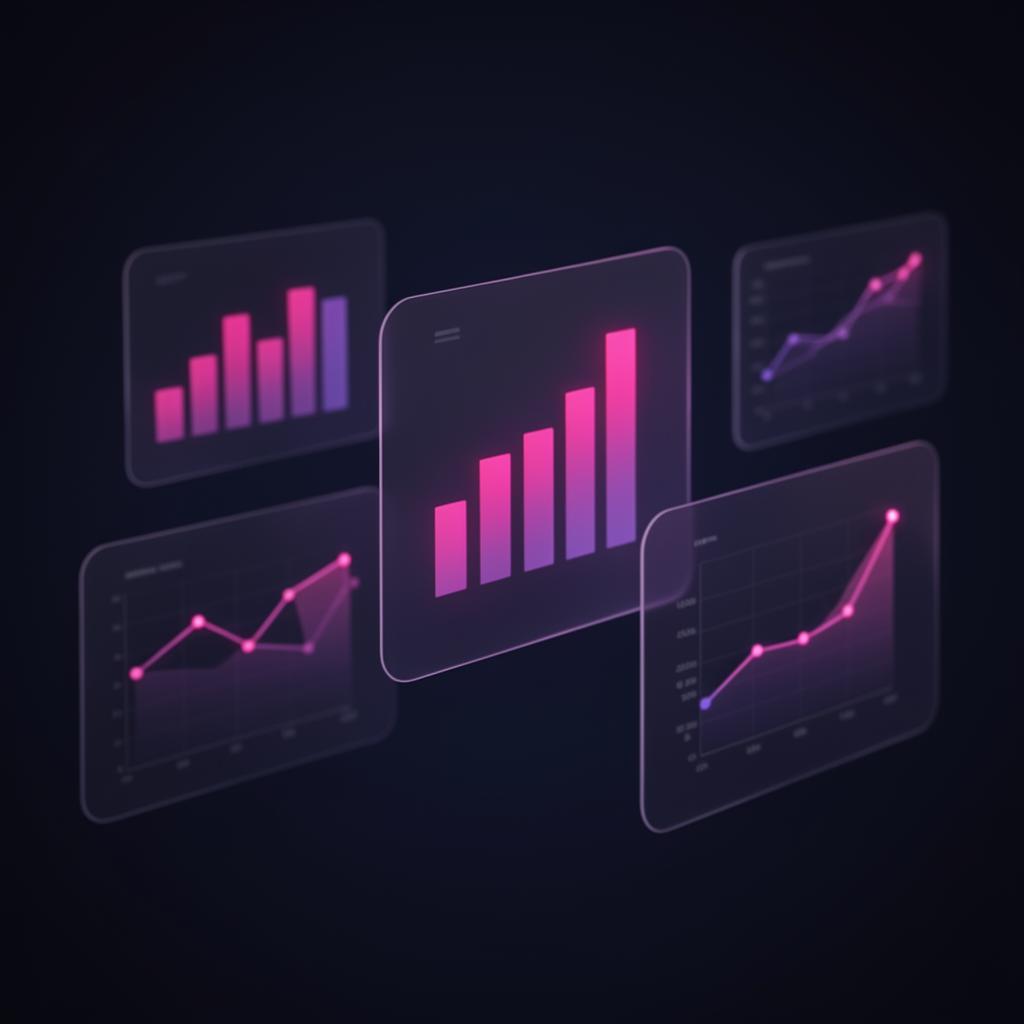 Abstract analytics dashboard visualisation
